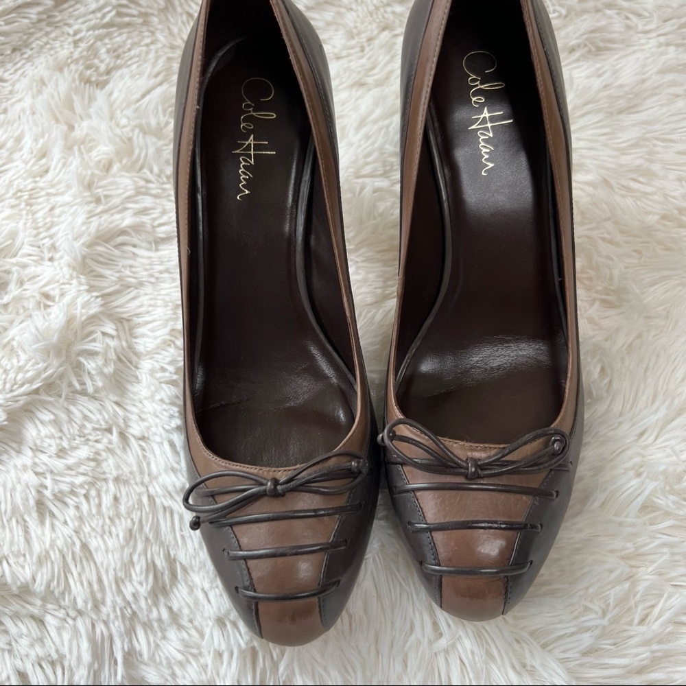 cole haan two tone oxfords